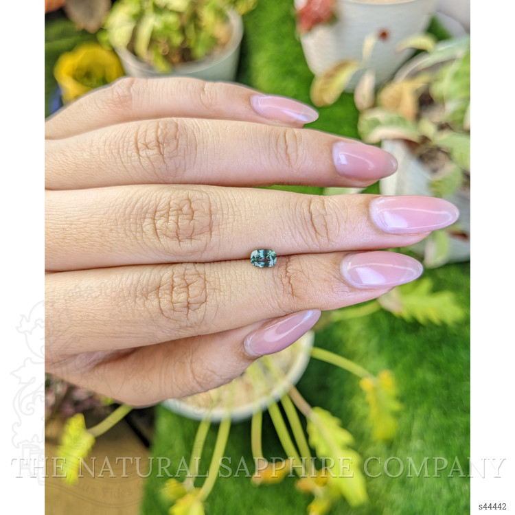 0.55 Ct. Bluish Green Sapphire from Ceylon (Sri Lanka)