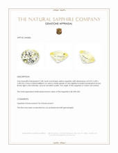 2.48 Ct. Yellow Sapphire from Ceylon (Sri Lanka) Appraisal