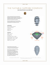 3.71 Ct. Blue Sapphire from Ceylon (Sri Lanka) 3 D Scan Report