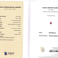 1.47 Ct. Padparadscha Sapphire from Madagascar Scan Report
