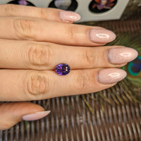 3.83 Ct. Purple Sapphire from Madagascar Life Style