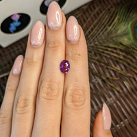 2.05 Ct. Pinkish Purple Sapphire from Madagascar Life Style