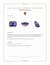1.54 Ct. Bi Color / Parti Sapphire from Madagascar Appraisal
