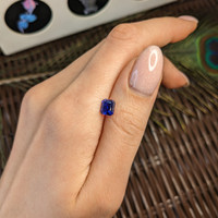 1.77 Ct. Bluish Purple Sapphire from Madagascar Life Style