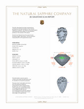 1.37 Ct. Blue Sapphire from Ceylon (Sri Lanka) 3 D Scan Report