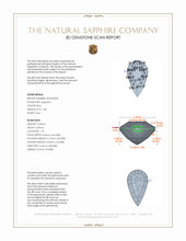 1.38 Ct. Blue Sapphire from Ceylon (Sri Lanka) 3 D Scan Report