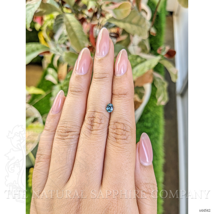 0.58 Ct. Bluish Green Sapphire from Ceylon (Sri Lanka)