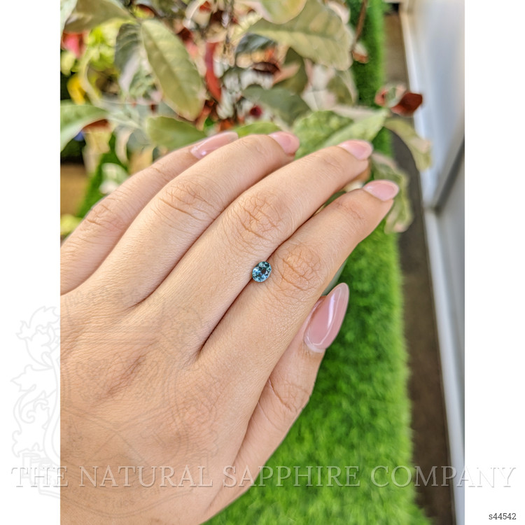 0.58 Ct. Bluish Green Sapphire from Ceylon (Sri Lanka)