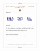 0.55 Ct. Purple Sapphire from Ceylon (Sri Lanka) Appraisal