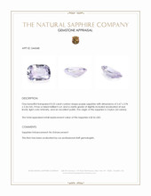 0.52 Ct. Purple Sapphire from Ceylon (Sri Lanka) Appraisal