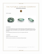 0.56 Ct. Bluish Green Sapphire from Ceylon (Sri Lanka) Appraisal