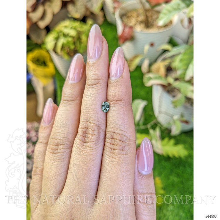 0.56 Ct. Bluish Green Sapphire from Ceylon (Sri Lanka)