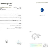 3.21 Ct. Blue Sapphire from Ceylon (Sri Lanka) Scan Report