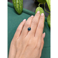2.07 Ct. Bluish Green Sapphire from Ceylon (Sri Lanka) Life Style