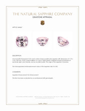 3.05 Ct. Purplish Pink Sapphire from Tanzania Appraisal