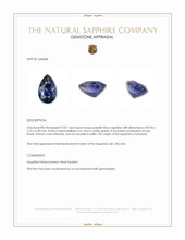 2.01 Ct. Purplish Blue Sapphire from Tanzania Appraisal