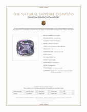 1.20 Ct. Pinkish Purple Sapphire from Madagascar Scan Report