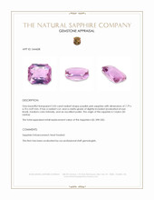 2.05 Ct. Purplish Pink Sapphire from Ceylon (Sri Lanka) Appraisal
