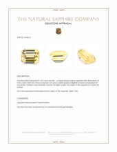 1.20 Ct. Yellow Sapphire from Ceylon (Sri Lanka) Appraisal