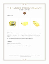 1.04 Ct. Yellow Sapphire from Ceylon (Sri Lanka) Appraisal
