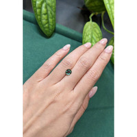 1.33 Ct. Bluish Green Sapphire from Madagascar Life Style
