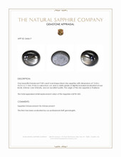 9.00 Ct. Black Star Sapphire from Thailand Appraisal