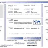 10.07 Ct. Purple Sapphire from Madagascar Scan Report