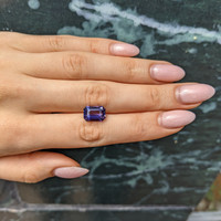 5.57 Ct. Purple Sapphire from Madagascar Life Style