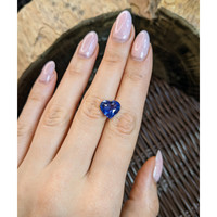 5.21 Ct. Blue Sapphire from Madagascar Life Style