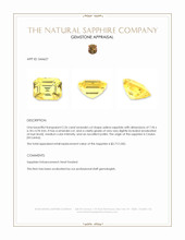 2.26 Ct. Yellow Sapphire from Ceylon (Sri Lanka) Appraisal
