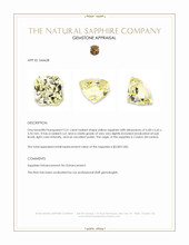 2.31 Ct. Yellow Sapphire from Ceylon (Sri Lanka) Appraisal
