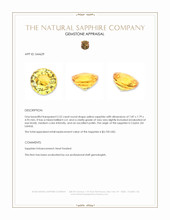 2.52 Ct. Yellow Sapphire from Ceylon (Sri Lanka) Appraisal