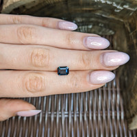 1.53 Ct. Bluish Green Sapphire from Madagascar Life Style