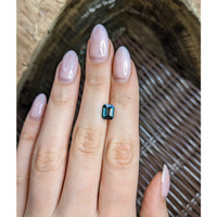 1.53 Ct. Bluish Green Sapphire from Madagascar Life Style