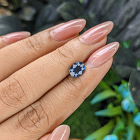 1.51 Ct. Greenish Blue Sapphire from Madagascar Life Style