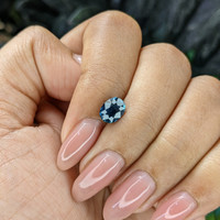 1.51 Ct. Greenish Blue Sapphire from Madagascar Life Style