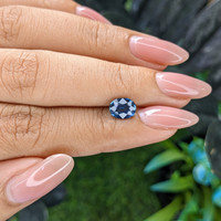 1.51 Ct. Greenish Blue Sapphire from Madagascar Life Style