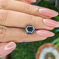 3.01 Ct. Bluish Green Sapphire from Madagascar Life Style