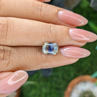 2.12 Ct. Bi Color / Parti Sapphire from Ceylon (Sri Lanka) Life Style
