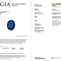 3.00 Ct. Blue Sapphire from Madagascar Scan Report