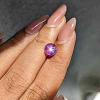 1.57 Ct. Pinkish Purple Star Sapphire from Ceylon (Sri Lanka) Life Style