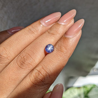 2.02 Ct. Purplish Blue Star Sapphire from Ceylon (Sri Lanka) Life Style