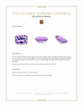 2.09 Ct. Pinkish Purple Sapphire from Ceylon (Sri Lanka) Appraisal