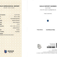 1.56 Ct. Blue Sapphire from Tanzania Scan Report