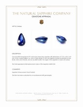 0.99 Ct. Blue Sapphire from Ceylon (Sri Lanka) Appraisal