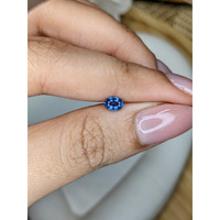 0.45 Ct. Blue Sapphire from Madagascar Life Style