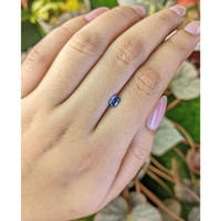0.51 Ct. Blue Sapphire from Madagascar Life Style