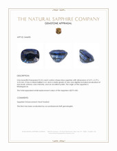 0.55 Ct. Blue Sapphire from Madagascar Appraisal