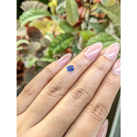 0.54 Ct. Blue Sapphire from Madagascar Life Style