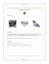 0.31 Ct. Purple Sapphire from Ceylon (Sri Lanka) Appraisal